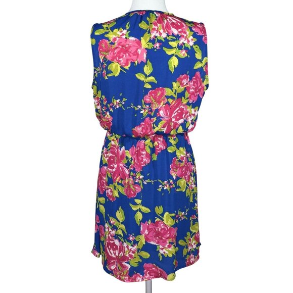 Q&A Size M Women Floral Sleeveless Midi Dress With Rope Tie Neck - Picture 3 of 9